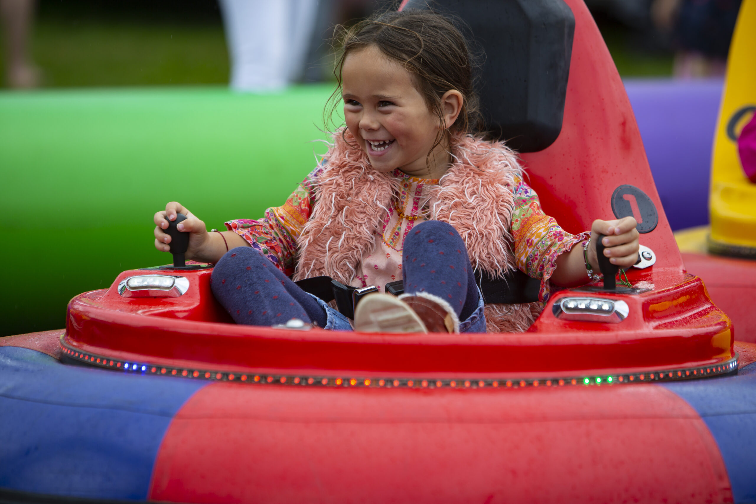 young girl on ride a Fairlop Fair