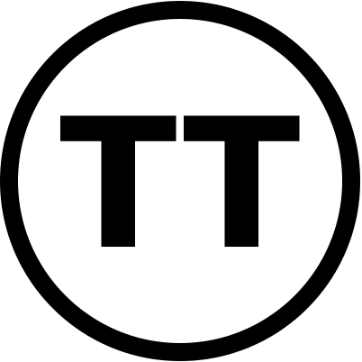 Touch tour sign, two capital T's in a circle