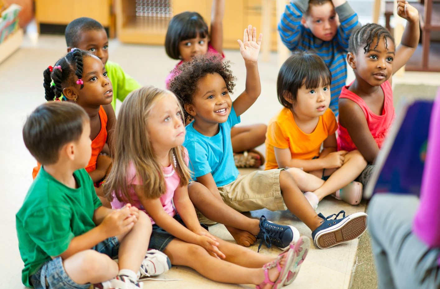 Children are enjoying stories